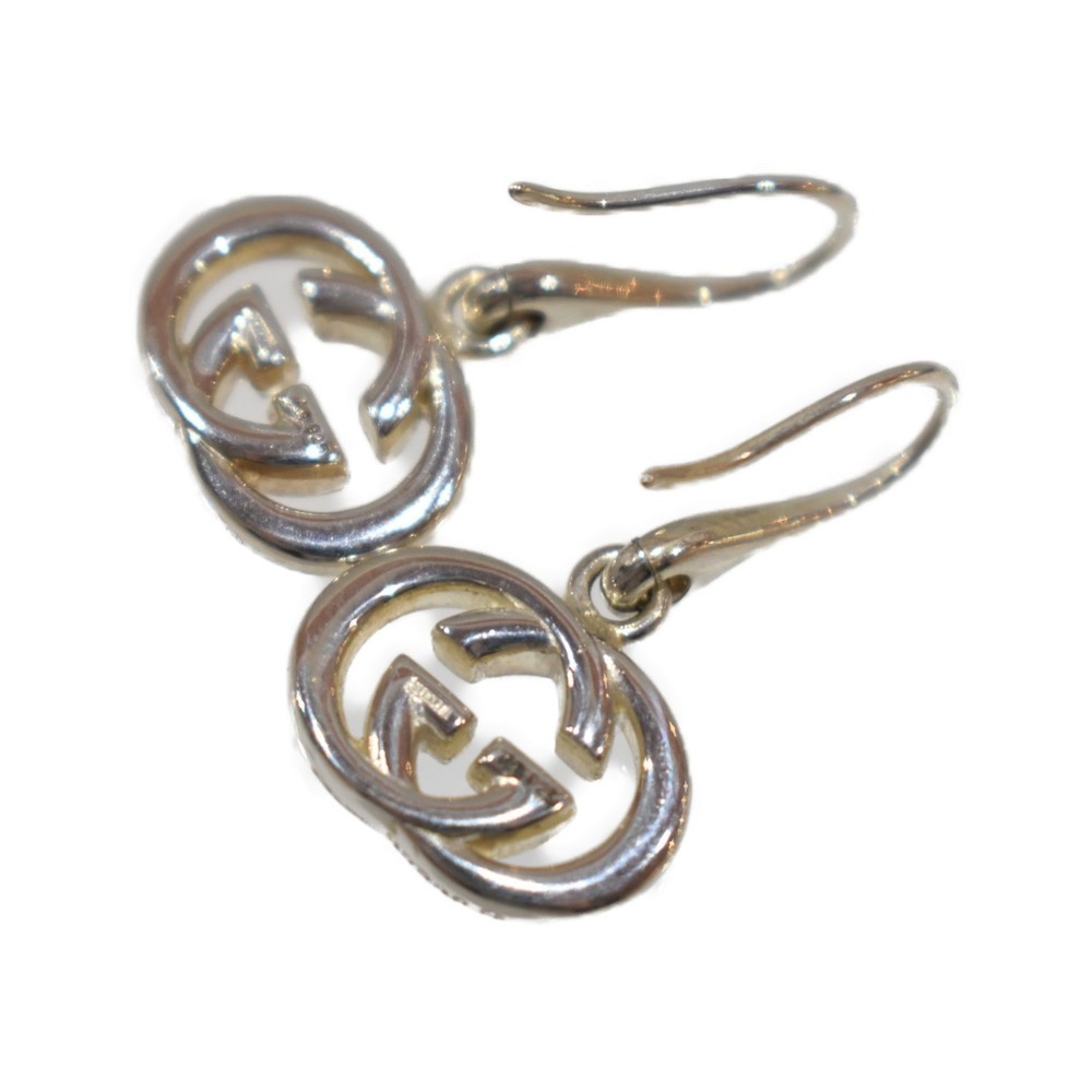Gucci Interlocking Earrings Silver - image 5